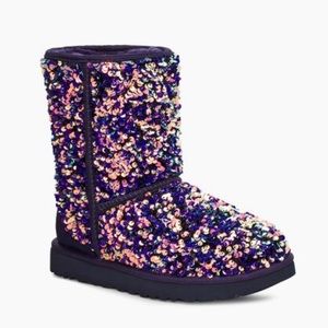 UGG Classic Short Stellar Sequin "Purple" Women's Boot